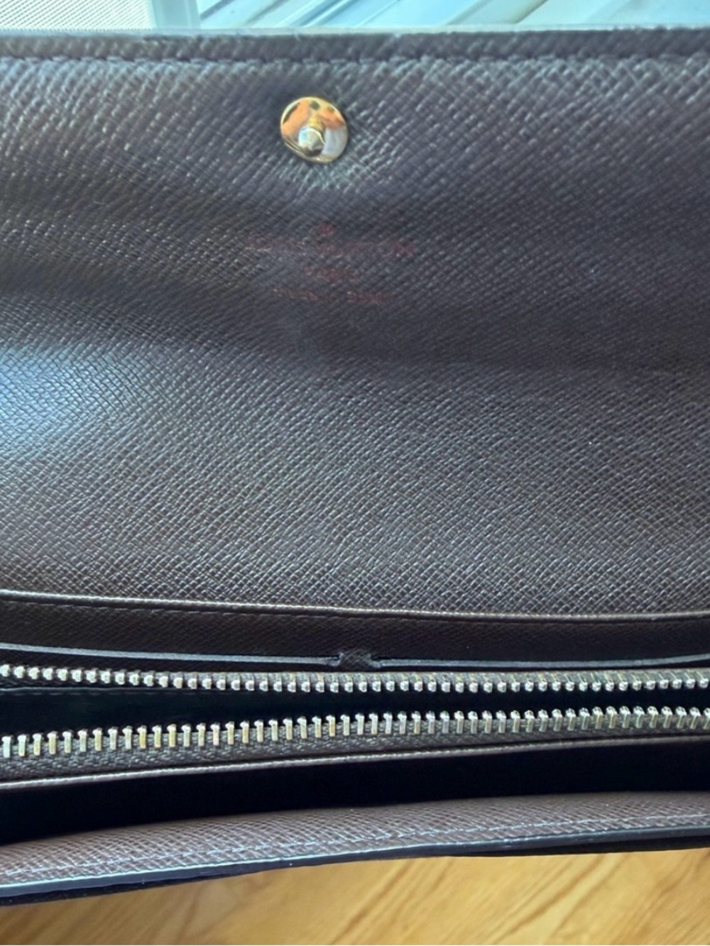 Louis Vuitton Brown Damier Checkered Long Wallet. No certificate. Beautiful cond - Picture 6 of 6